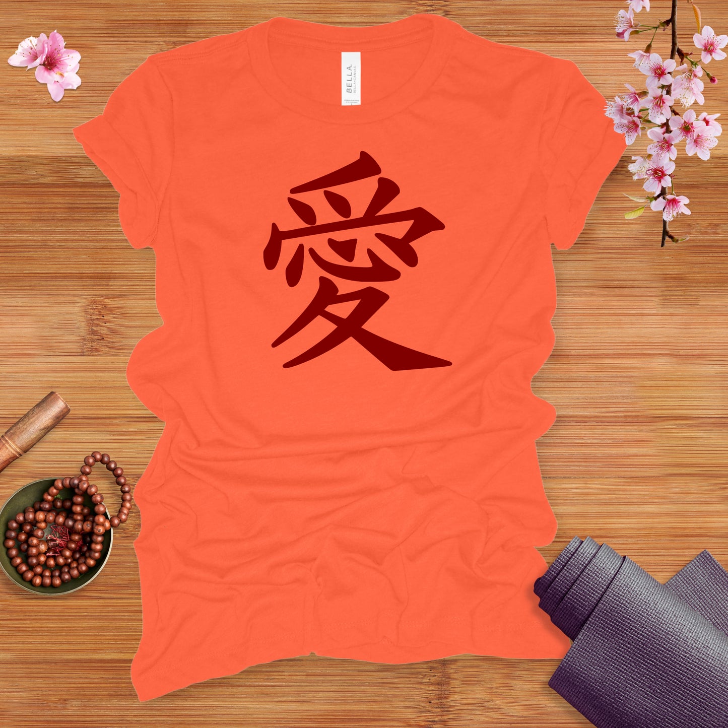 Love Kanji Red Fitted