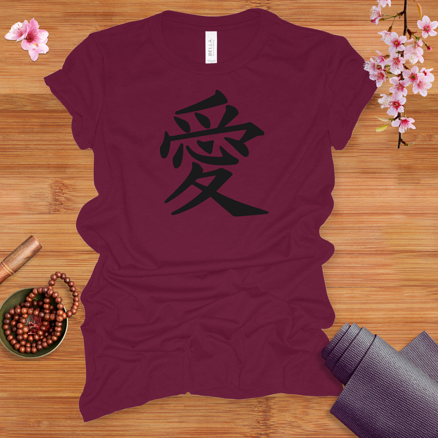 Love Kanji Black Fitted