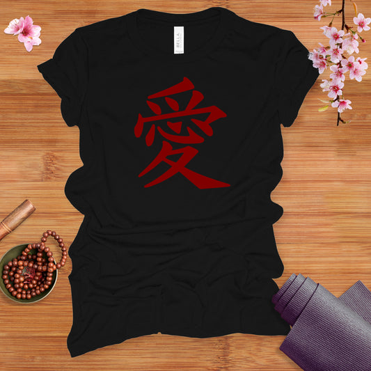 Love Kanji Red Fitted