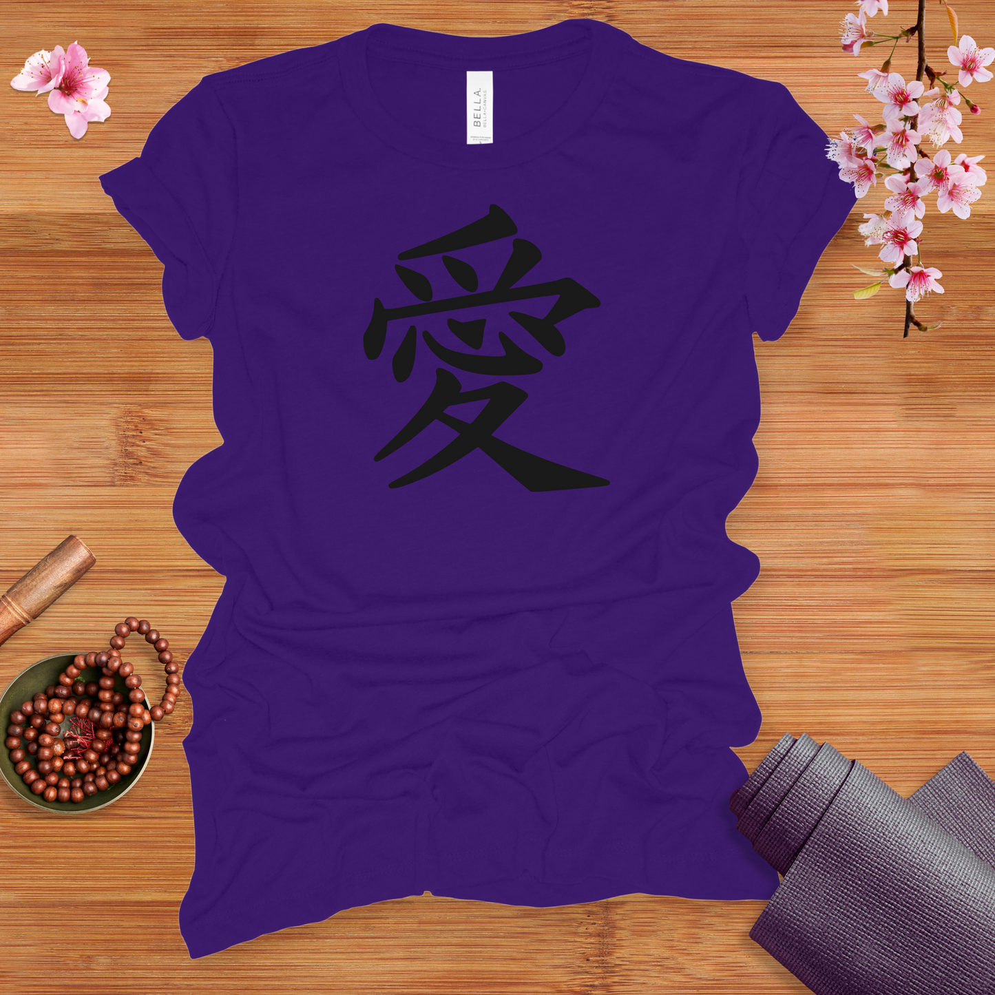 Love Kanji Black Fitted