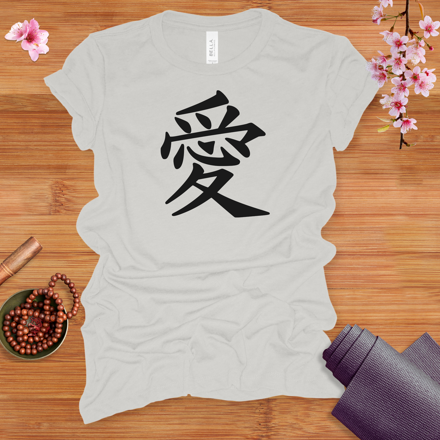 Love Kanji Black Fitted