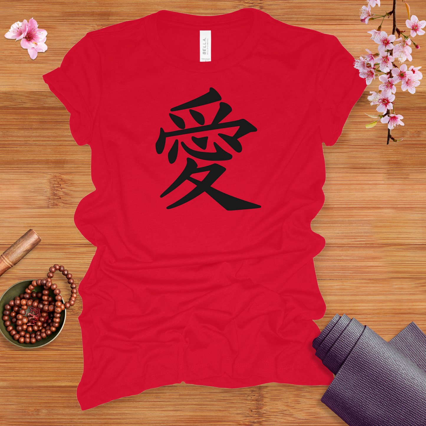 Love Kanji Black Fitted